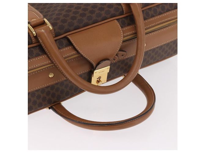 Céline CELINE Attache Case Macadam Canvas Trunk PVC Brown Gold - vista 9