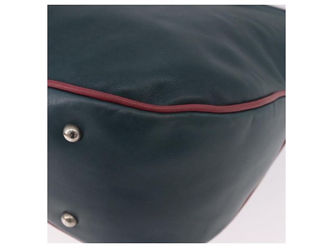 LOEWE Shoulder Bag Leather Green Silver - vista 16
