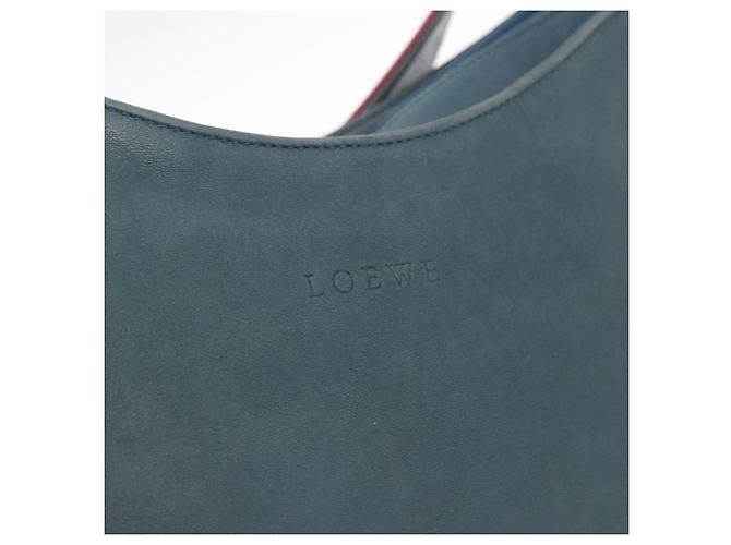 LOEWE Shoulder Bag Leather Green Silver - vista 17