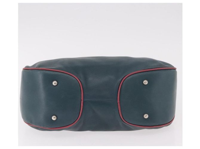 LOEWE Shoulder Bag Leather Green Silver - vista 5