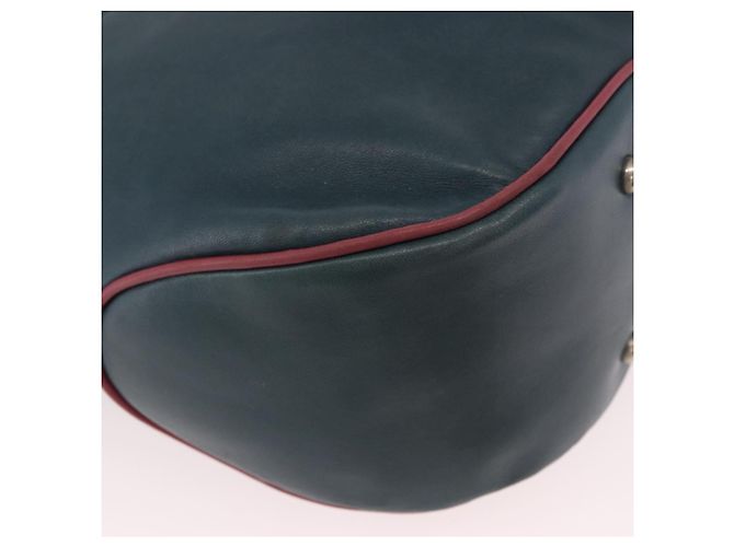 LOEWE Shoulder Bag Leather Green Silver - vista 9