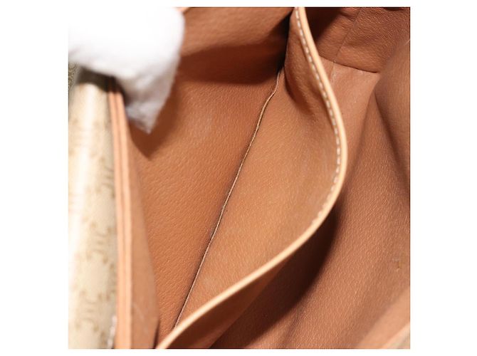 Céline CELINE Macadam Canvas Shoulder Bag PVC Beige Gold - vista 20
