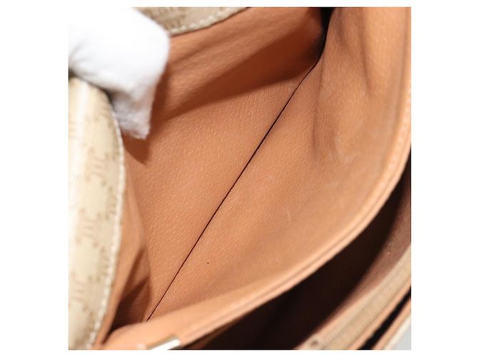 Céline CELINE Macadam Canvas Shoulder Bag PVC Beige Gold - vista 21