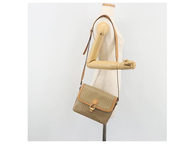 Céline CELINE Macadam Canvas Shoulder Bag PVC Beige Gold - vista 23