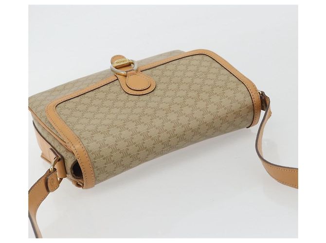 Céline CELINE Macadam Canvas Shoulder Bag PVC Beige Gold - vista 6
