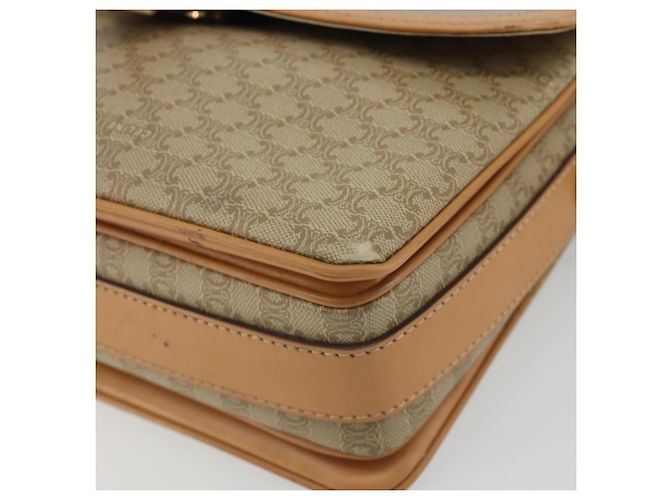 Céline CELINE Macadam Canvas Shoulder Bag PVC Beige Gold - vista 9