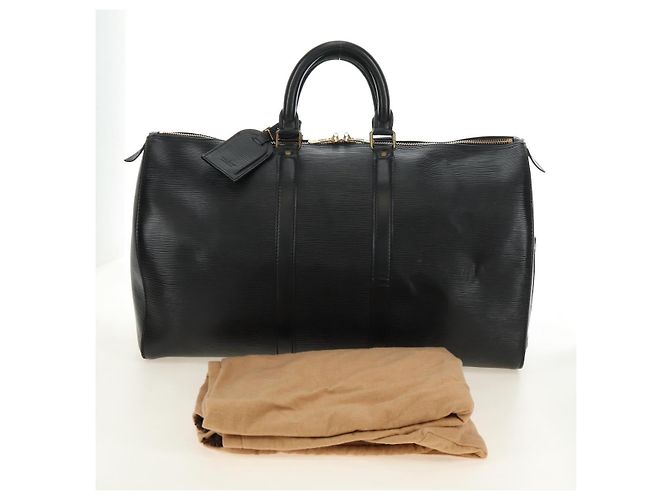 LOUIS VUITTON Epi Keepall 50 Boston Bag Noir M42962 LV - vista 12