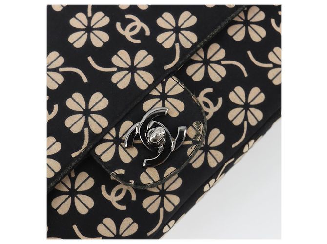 CHANEL Chain Shoulder Bag Canvas Black Silver CC - vista 18