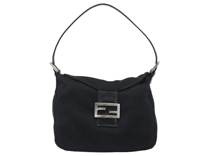 FENDI Hand Bag cotton Black Silver - vista 13