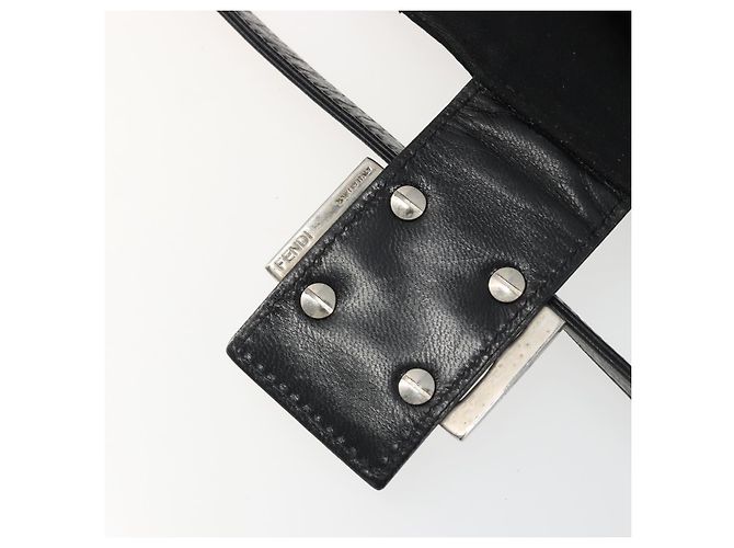 FENDI Hand Bag cotton Black Silver - vista 9