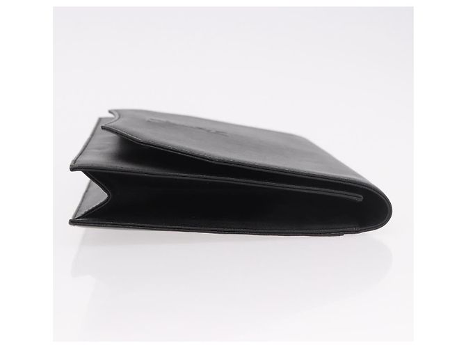 SAINT LAURENT Clutch Bag Leather Black Gold - vista 3