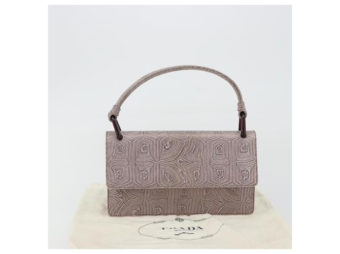 PRADA Hand Bag Leather Purple Silver - vista 12
