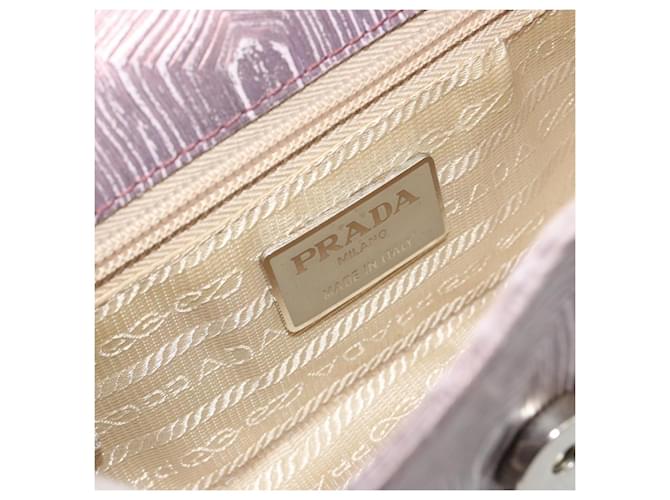 PRADA Hand Bag Leather Purple Silver - vista 19
