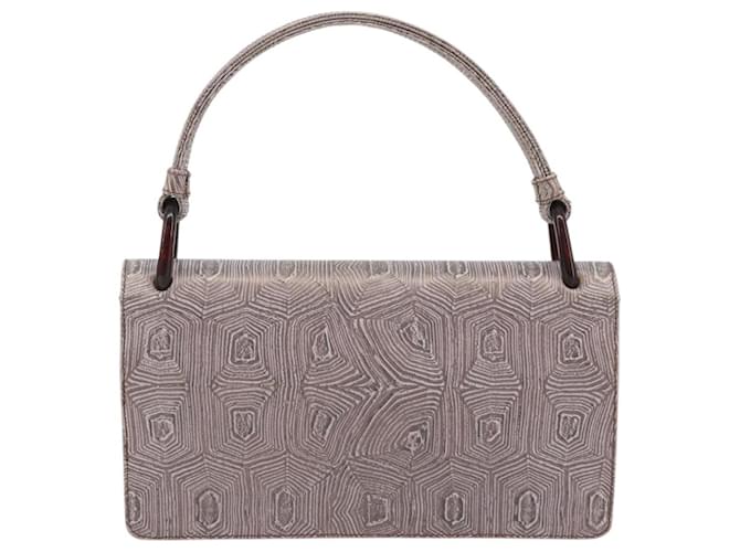 PRADA Hand Bag Leather Purple Silver - vista 2