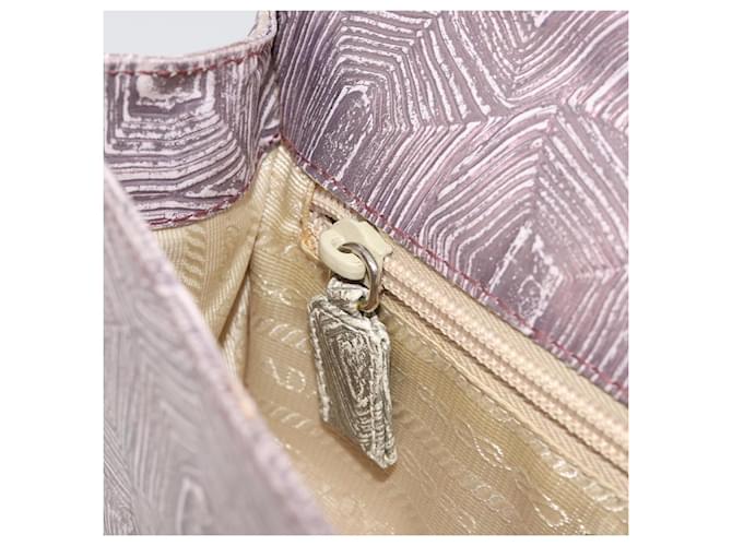 PRADA Hand Bag Leather Purple Silver - vista 22