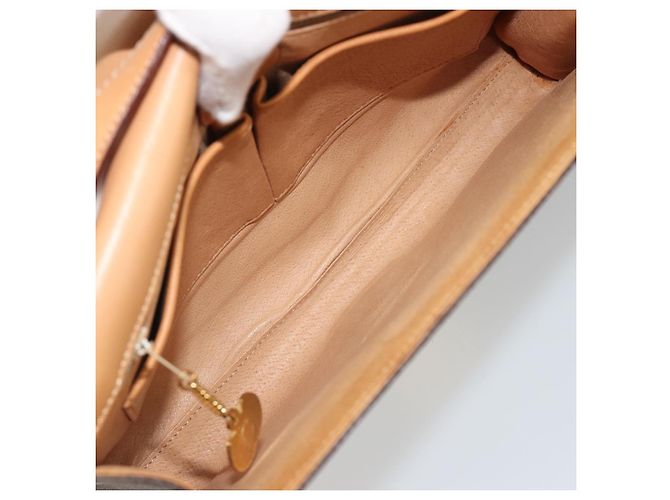 Céline CELINE Macadam Canvas Shoulder Bag PVC Leather Brown Gold - vista 10