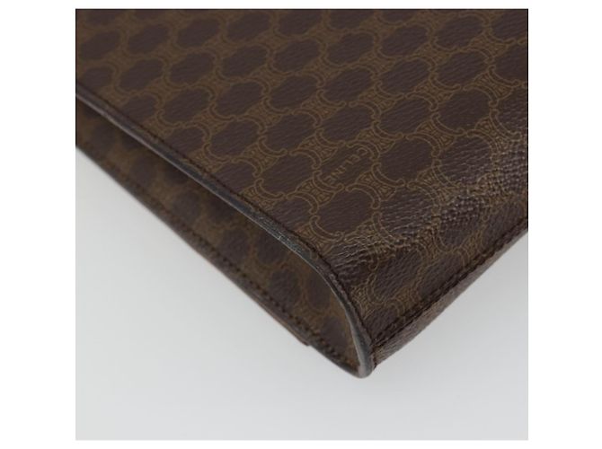 Céline CELINE Macadam Canvas Shoulder Bag PVC Leather Brown Gold - vista 16