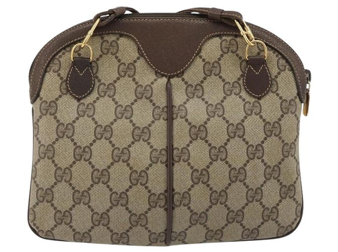 GUCCI GG Supreme Web Sherry Line Bag PVC Beige Gold 904 02 047 - vista 3