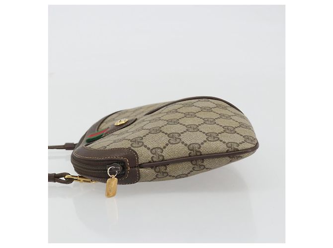 GUCCI GG Supreme Web Sherry Line Bag PVC Beige Gold 904 02 047 - vista 5