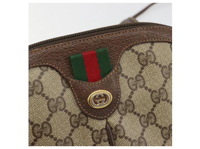 GUCCI GG Supreme Web Sherry Line Bag PVC Beige Gold 904 02 047 - vista 14