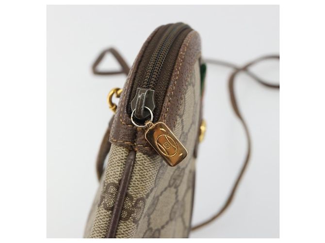 GUCCI GG Supreme Web Sherry Line Bag PVC Beige Gold 904 02 047 - vista 15