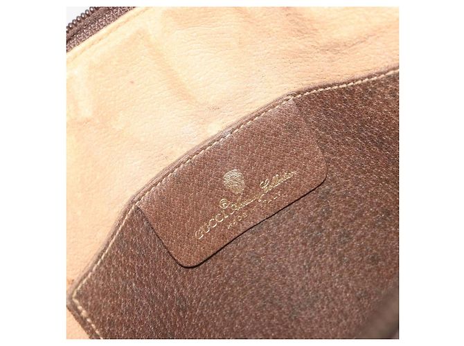 GUCCI GG Supreme Web Sherry Line Bag PVC Beige Gold 904 02 047 - vista 16