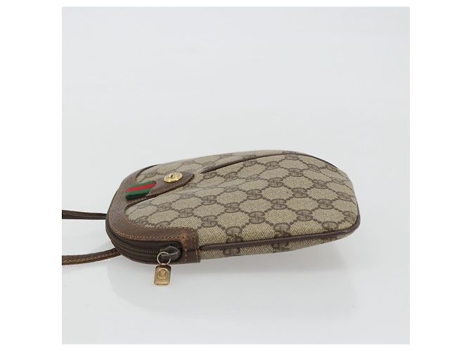 GUCCI GG Supreme Web Sherry Line Bag PVC Beige Gold 904 02 047 - vista 5