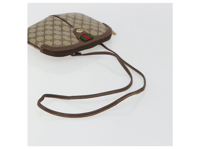 GUCCI GG Supreme Web Sherry Line Bag PVC Beige Gold 904 02 047 - vista 7