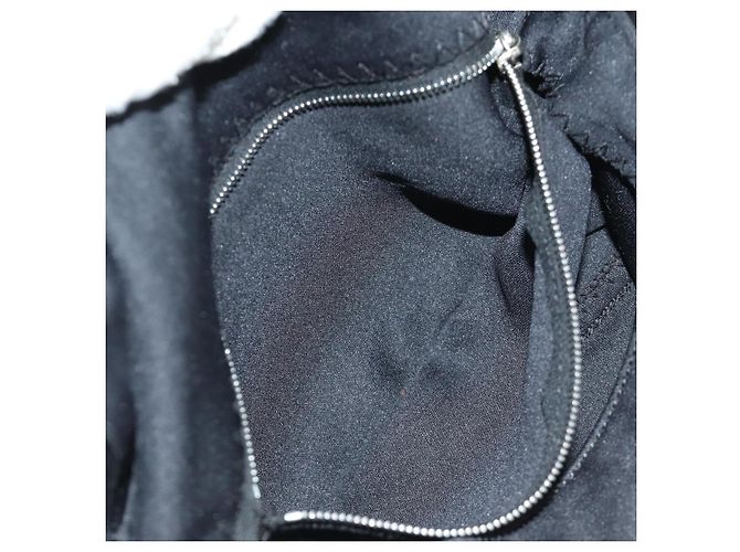 FENDI Mamma Baguette Shoulder Bag Cotton Jersey Black Silver - vista 24