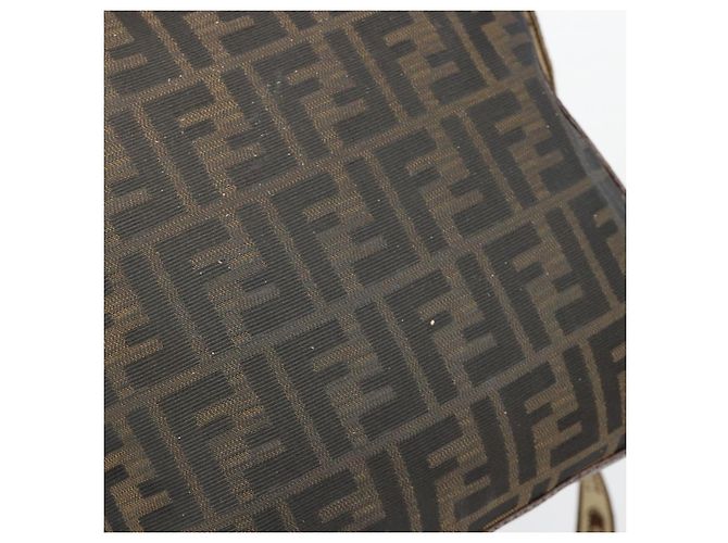 FENDI Zucca Canvas Shoulder Bag Black Brown - vista 18