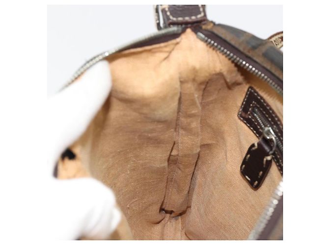 FENDI Zucca Canvas Shoulder Bag Black Brown - vista 24
