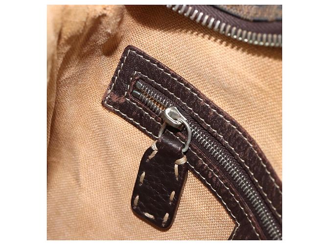 FENDI Zucca Canvas Shoulder Bag Black Brown - vista 25