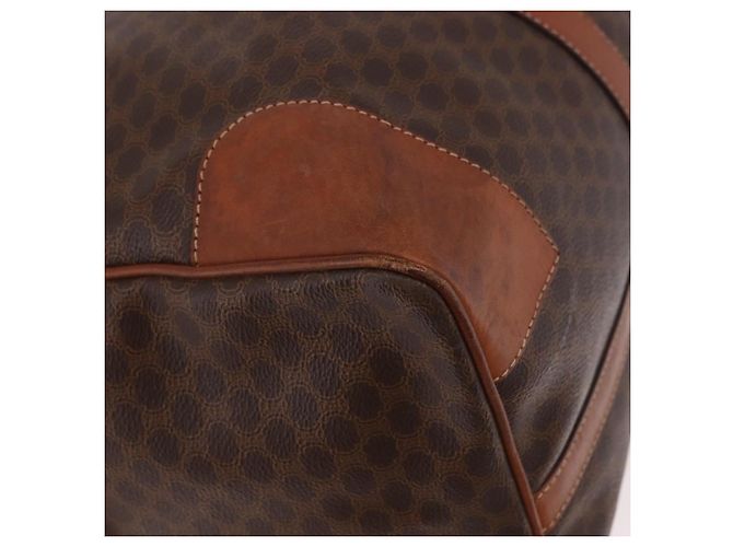 Céline CELINE Macadam Canvas Boston Bag PVC Leather Brown Gold - vista 10