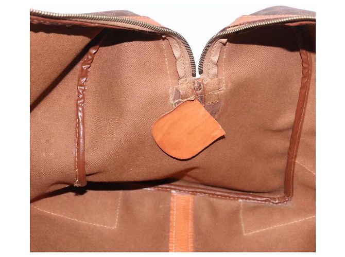 Céline CELINE Macadam Canvas Boston Bag PVC Leather Brown Gold - vista 19