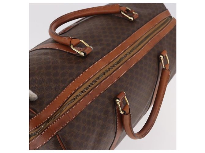 Céline CELINE Macadam Canvas Boston Bag PVC Leather Brown Gold - vista 6