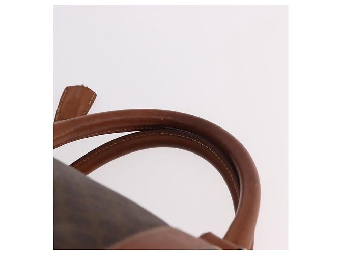 Céline CELINE Macadam Canvas Boston Bag PVC Leather Brown Gold - vista 8