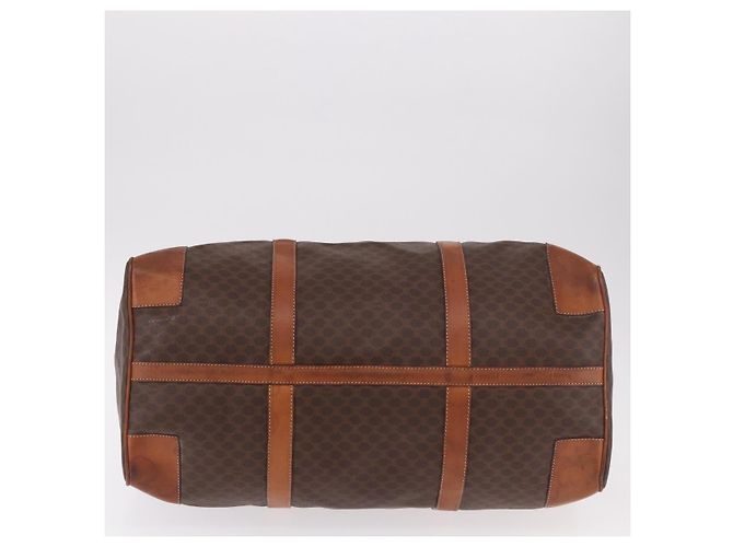 Céline CELINE Macadam Canvas Boston Bag PVC Leather Brown Gold - vista 9