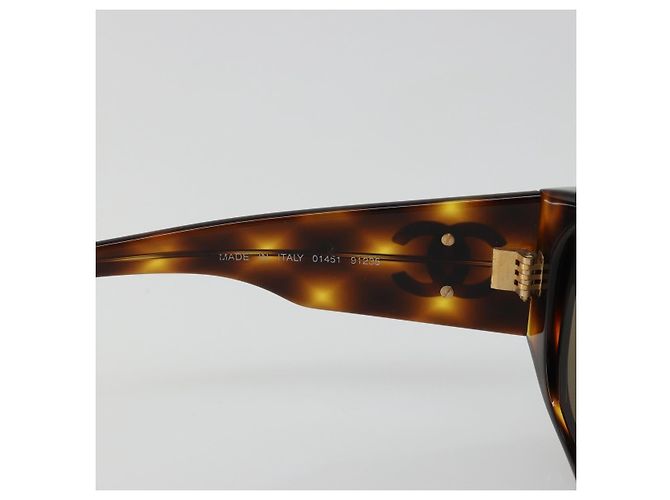 CHANEL COCO Mark Sunglasses plastic Brown CC - vista 11