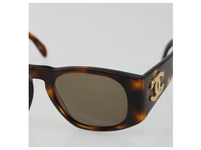 CHANEL COCO Mark Sunglasses plastic Brown CC - vista 7