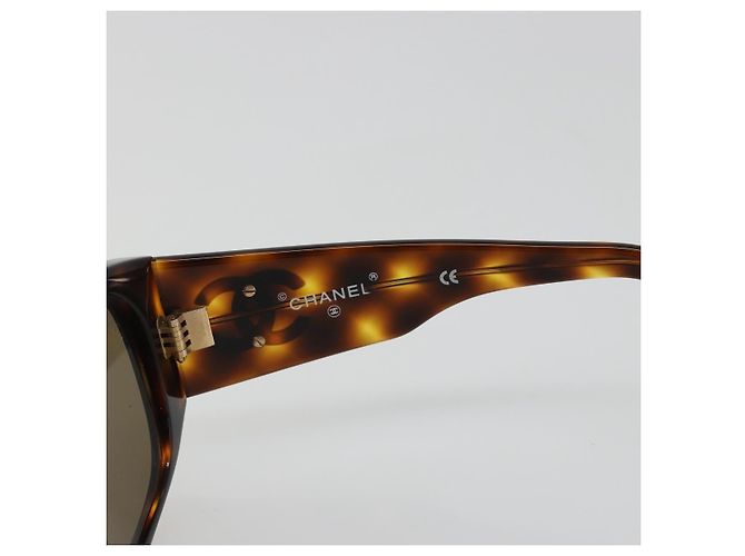 CHANEL COCO Mark Sunglasses plastic Brown CC - vista 9