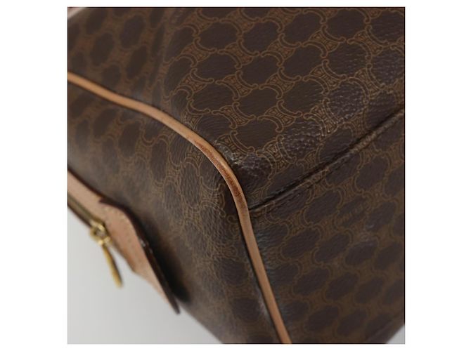 Céline CELINE Macadam Canvas Boston Bag PVC Leather Brown Gold - vista 11