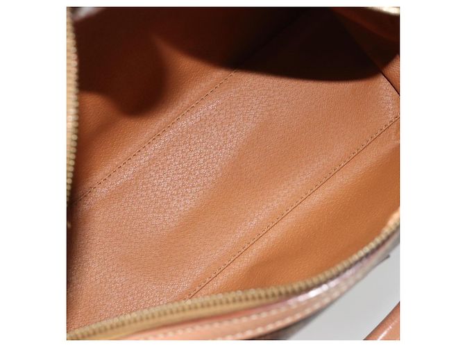 Céline CELINE Macadam Canvas Boston Bag PVC Leather Brown Gold - vista 18