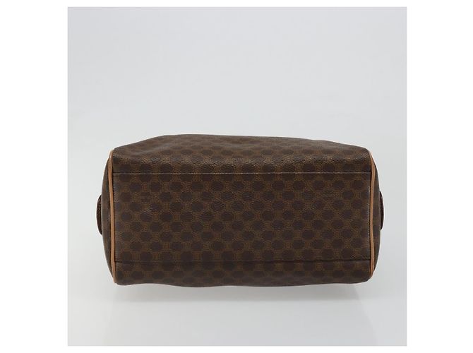 Céline CELINE Macadam Canvas Boston Bag PVC Leather Brown Gold - vista 9