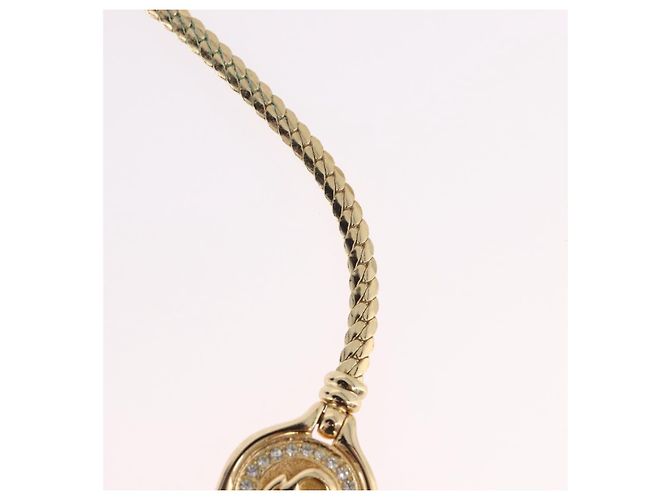 Christian Dior Strass-Halskette Metall Gold - Ansicht 6