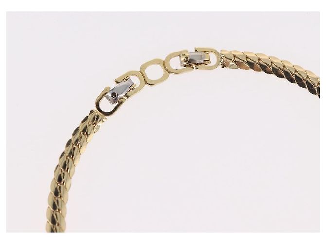 Christian Dior Strass-Halskette Metall Gold - Ansicht 8