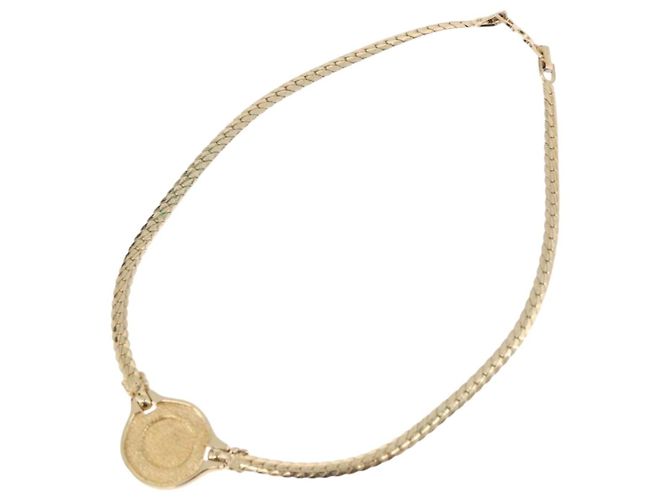 Christian Dior Strass-Halskette Metall Gold - Ansicht 9