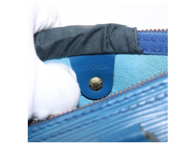 LOUIS VUITTON Epi Speedy 35 Hand Bag Toledo Blue M42995 LV - vista 11