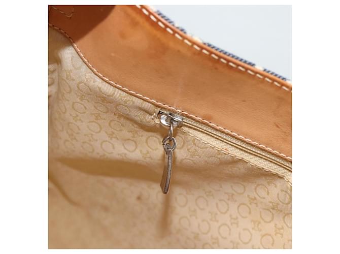 Céline CELINE C Macadam Canvas Shoulder Bag Navy Silver - vista 18