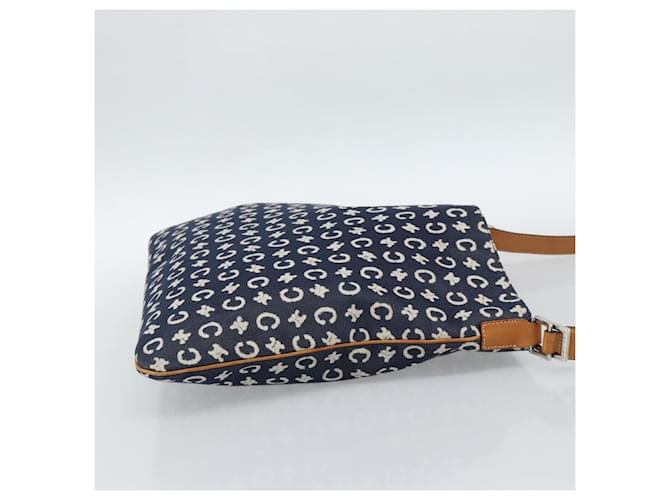 Céline CELINE C Macadam Canvas Shoulder Bag Navy Silver - vista 5