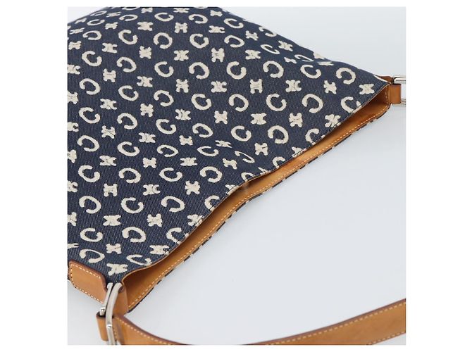 Céline CELINE C Macadam Canvas Shoulder Bag Navy Silver - vista 6